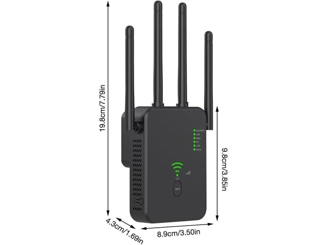 Extensor Wifi Amplificador Amplificador De Sinal Wi Fi De 300/1200 Mbps Para Cobertura Doméstica De Até 9.800 Pés Quadrados Wifi 2 4 E 5 Gh Yizhood