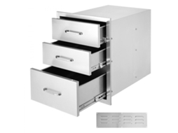 Gavetas Em Inox Para Churrasqueira E Ilha De Cozinha 46x58cm Com 3 Níveis Tekmaquinas