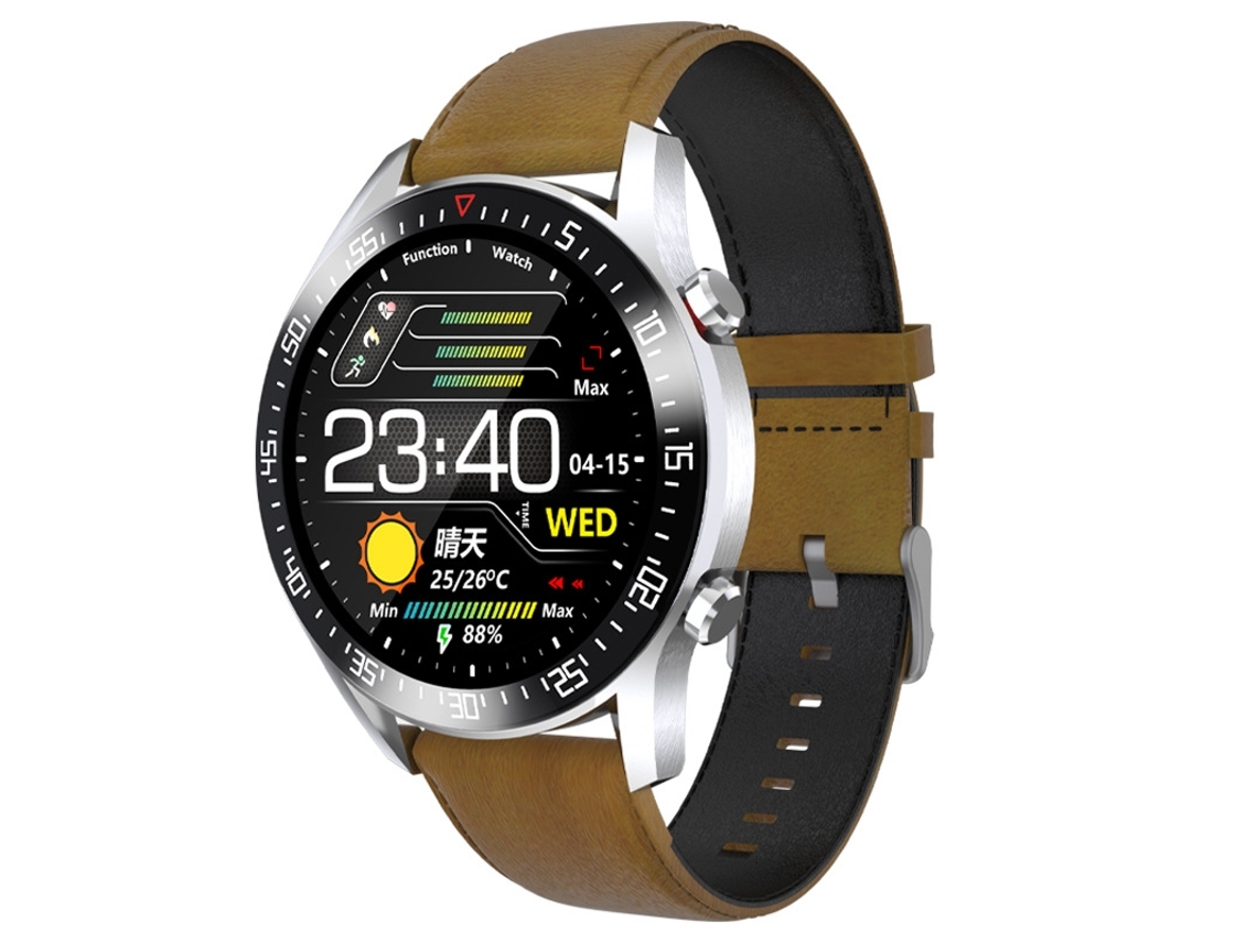 Smartwatch YDCY C2 Castanho Prateado