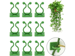 100 pinzas de soporte para plantas trepadoras, autoadhesivas, gancho de pared, clip de soporte (verde) | S/MARCA