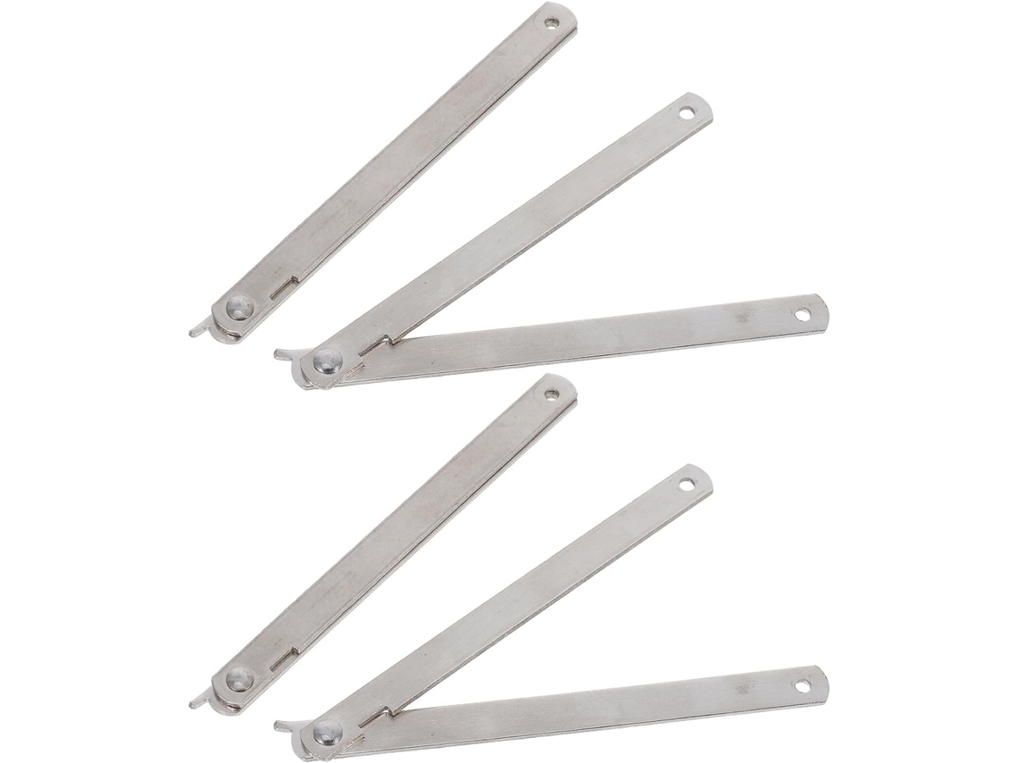 Alipis 4 Peças Dobradiças De Suporte Tampa Em Aço Inoxidável, Suporte De Elevação Tampa Armário Resistente Para Queda