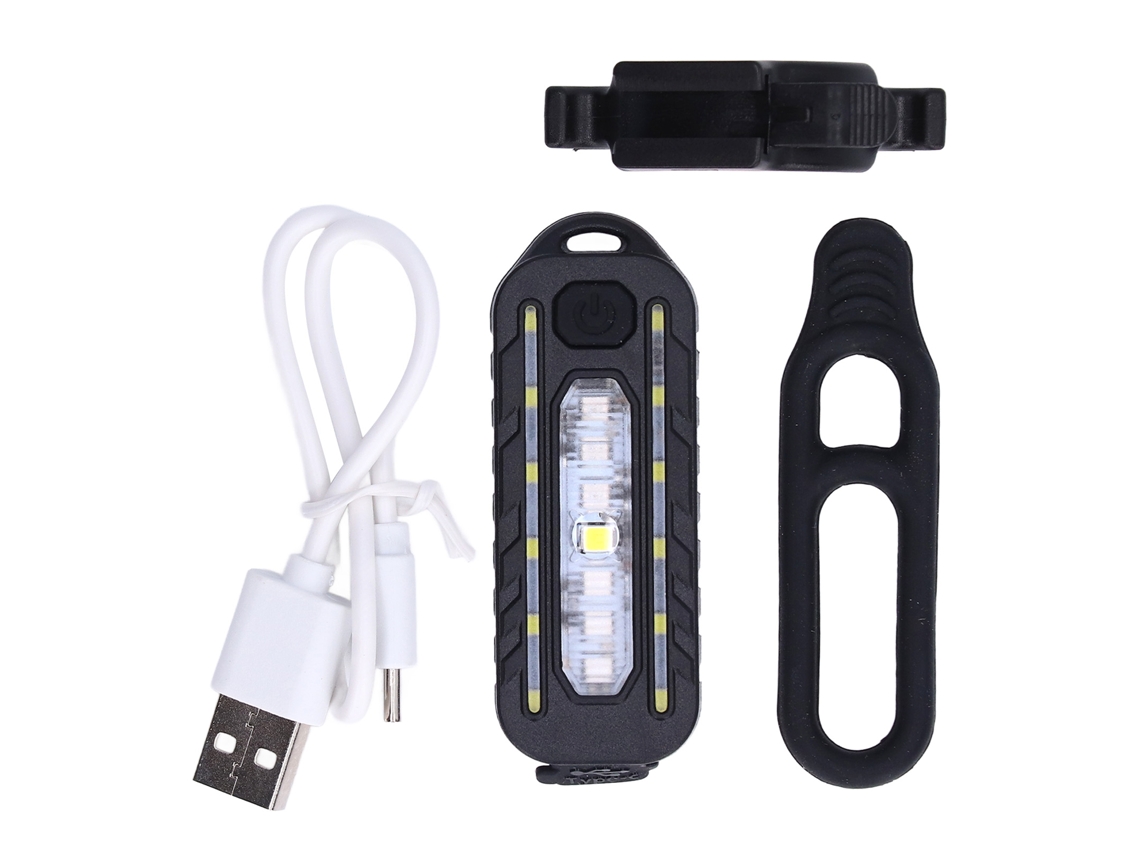 Lanterna traseira LED vermelha azul multifuncional carregamento USB resistente à água com cinco modos | S/MARCA