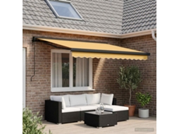 Vidaxl Toldo Retrátil Areia 350 X 250 Cm Tecido E Metal