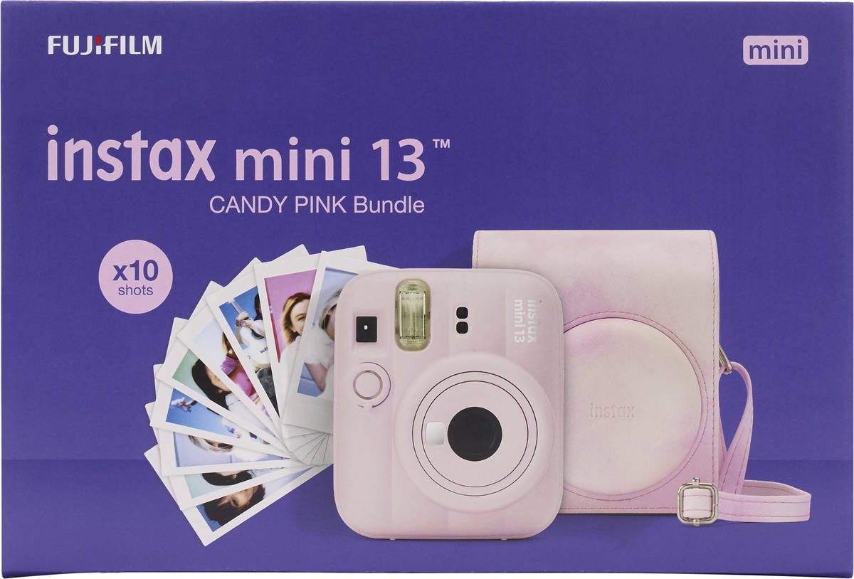 Bundle Máquina Fotográfica Instantânea FUJIFILM MINI 13 (Rosa)