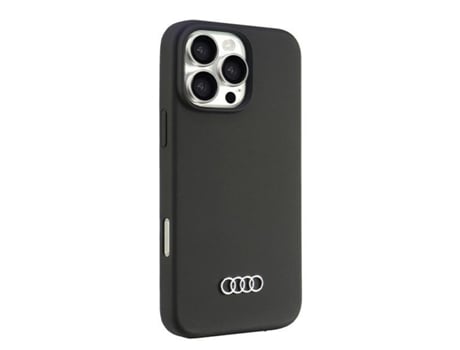 Capa para iPhone 16 Pro Max AUDI Silicone Rígida Preto