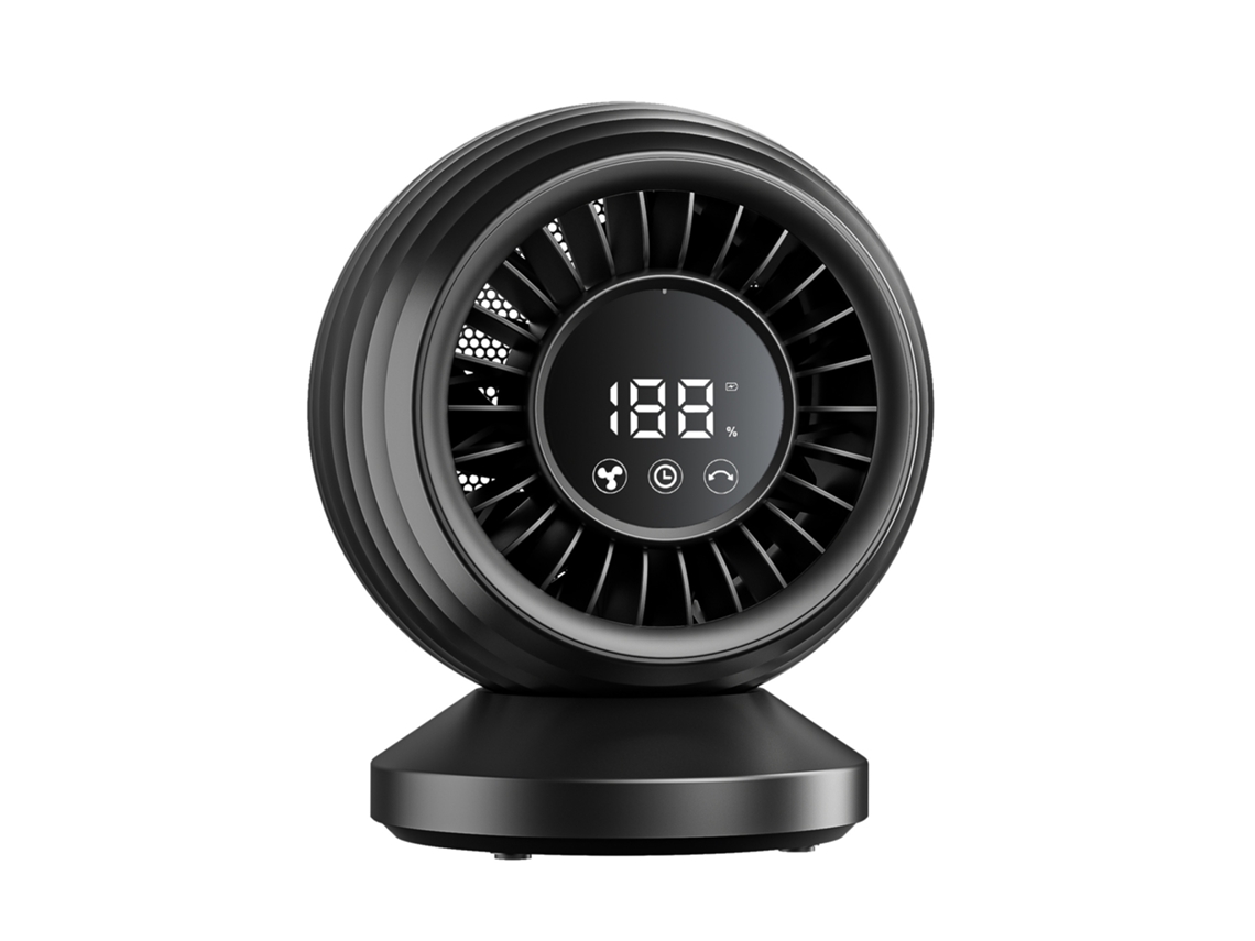Ventilador Recarregável com Visor Digital, Função de Circulação de Ar e Porta Usb. MDUG (bege 8000mah)
