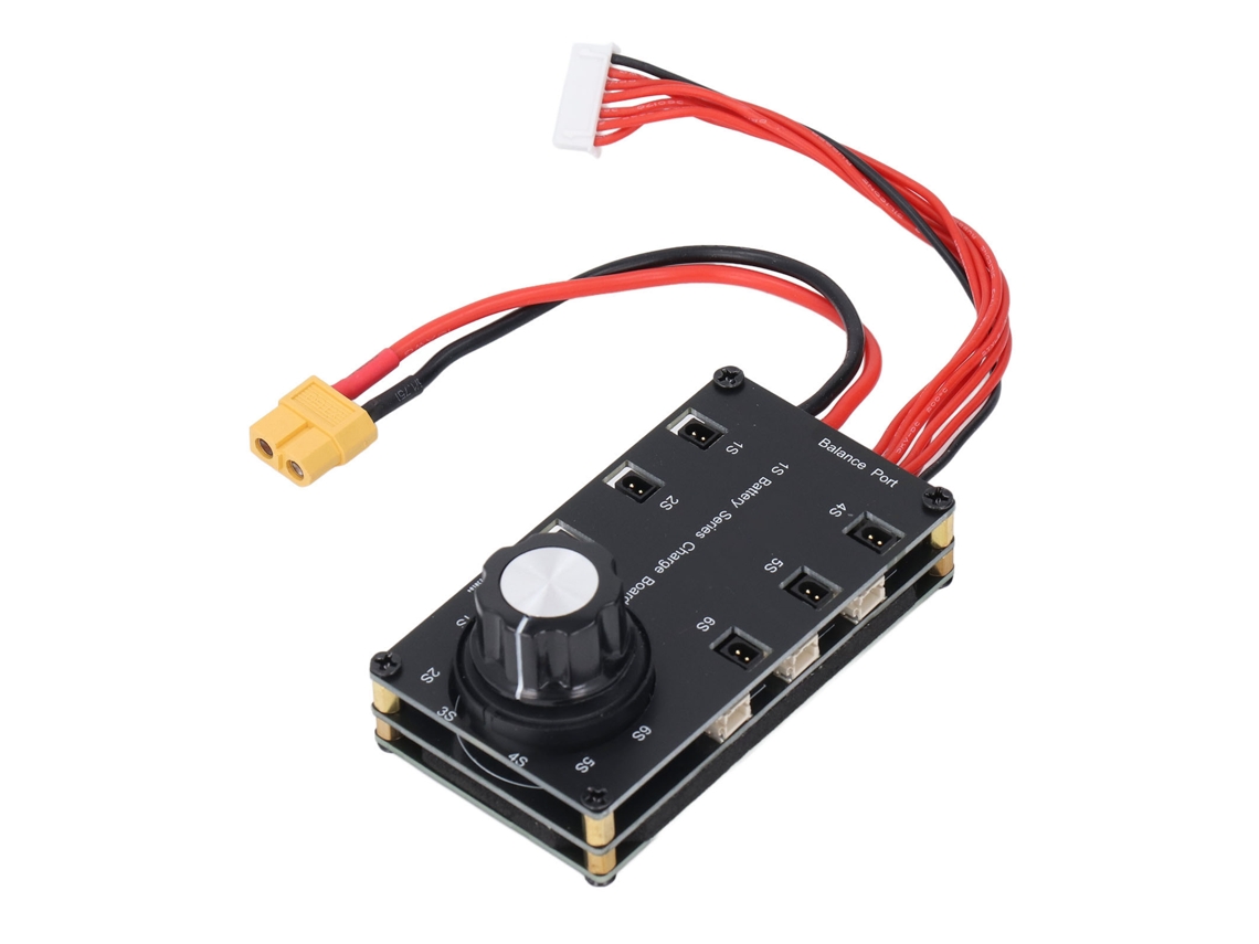 Placa De Carga Em Série 1s 6 Canais Para Baterias Lipo Com Conectores Ph2.0 E A30