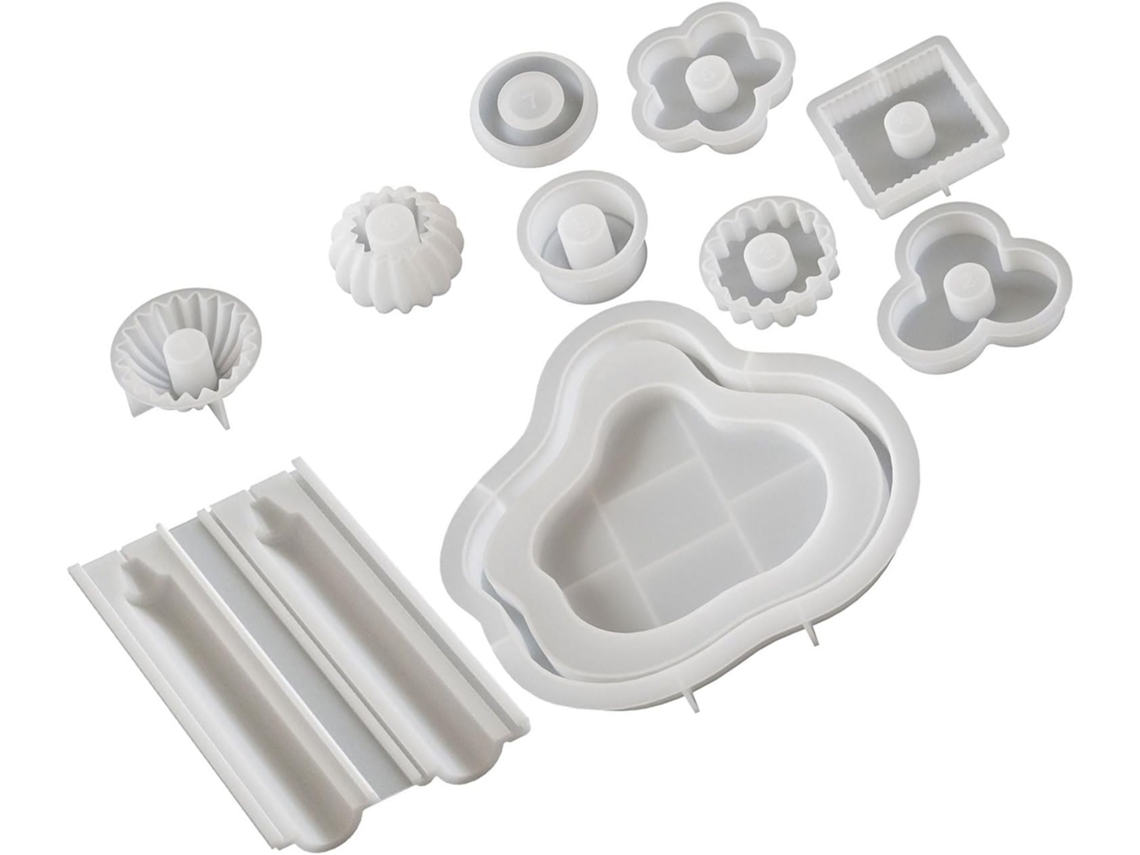 Conjunto De 10 Moldes De Silicone Empilháveis Para Velas De Resina Epóxi, Sabonetes, Fondant, Bolos,