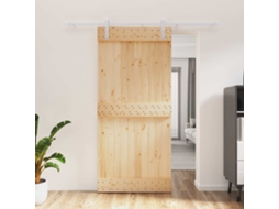 Vidaxl Porta Deslizante Natural E Branco 95 X 210 Cm