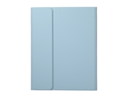 Capa Com Teclado Bluetooth Em Couro Compatível Com Ipad 2024 Air 11, Cor Azul