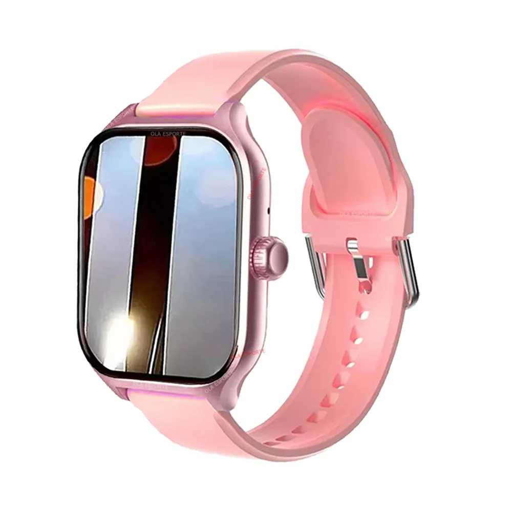 (rosa) Smartwatch, Bluetooth, Controle Por Voz, Monitoramento De Oxigênio No Sangue/pressão Arterial, À Prova D'água.