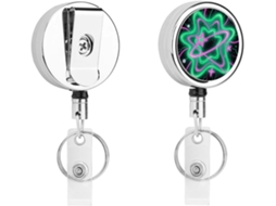 Porta Crachá Retrátil De Metal Resistente, Com Cordão De Nylon De 68cm, Ideal Enfermeiros E Escritórios