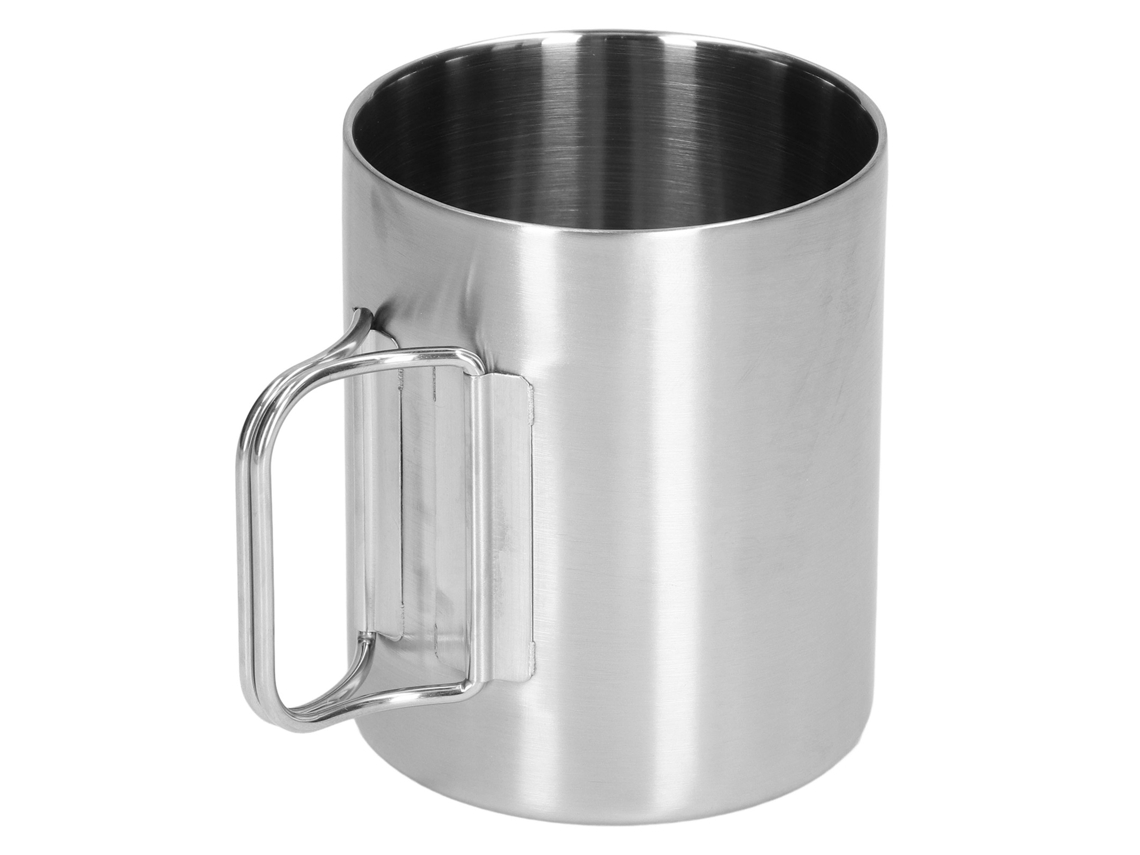 Caneca de Aço Inoxidável 304 Resistente à Corrosão com Alça Dobrável | S/MARCA