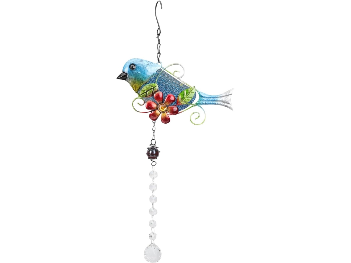 Elegante Apanhador de Sol com Cristal, Decoração de Jardim, Ferro com Acabamento Refinado, Azul, Peça Decorativa de CHABERLU