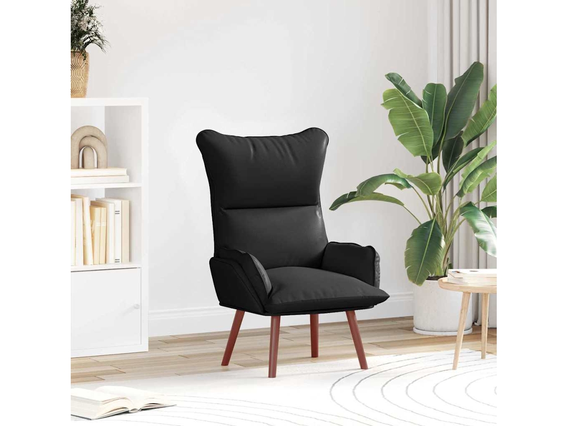 Vidaxl Poltrona Preto 69 X 74 X 93 Cm Couro Artificial