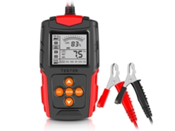 Testador Bateria Automóvel 12v/24v com Ecrã Lcd, Analisador para Carros, Camiões Ou Motos Vermelho STELASPLEN