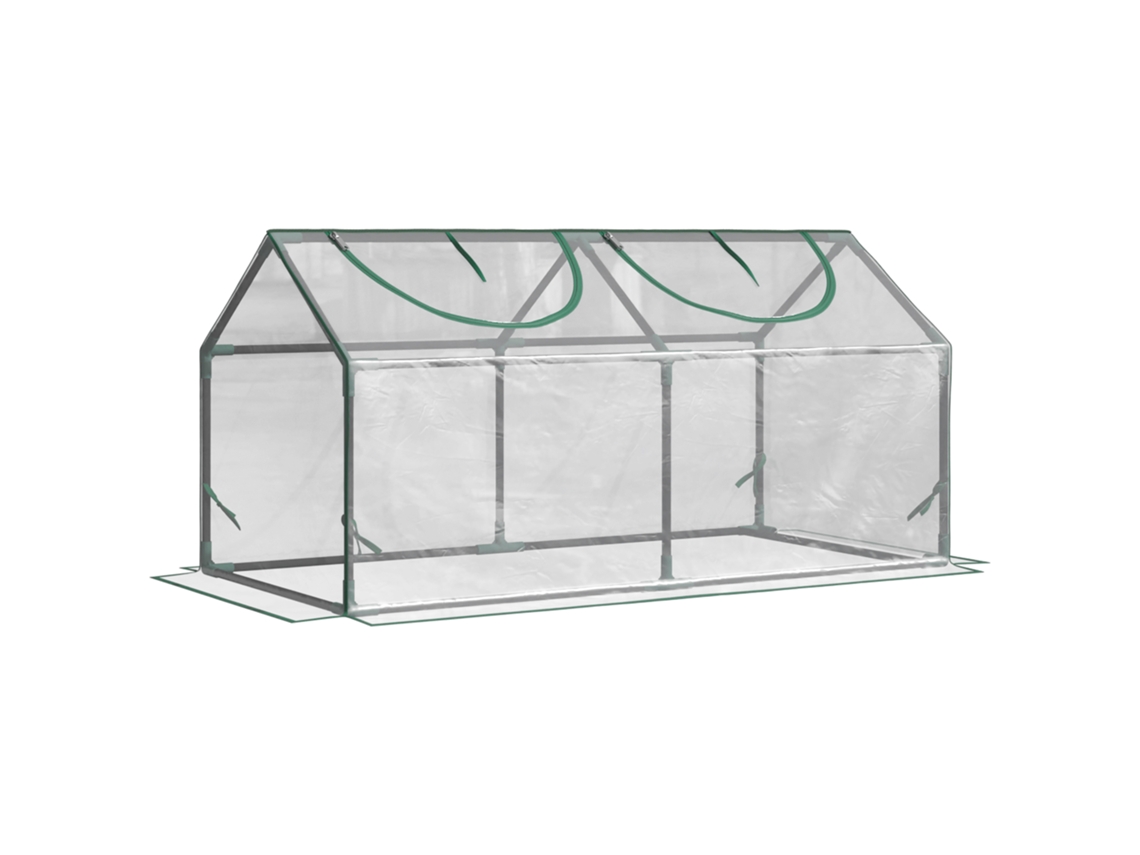 Estufa de Pvc com Janela, 120x60x60cm, transparente para Plantas BTFORUS