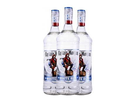 Rum CAPTAIN MORGAN White (1 L - 3 Unidades)