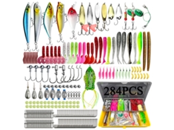 Kit de iscas MDUG para pesca de robalo, 284 peças