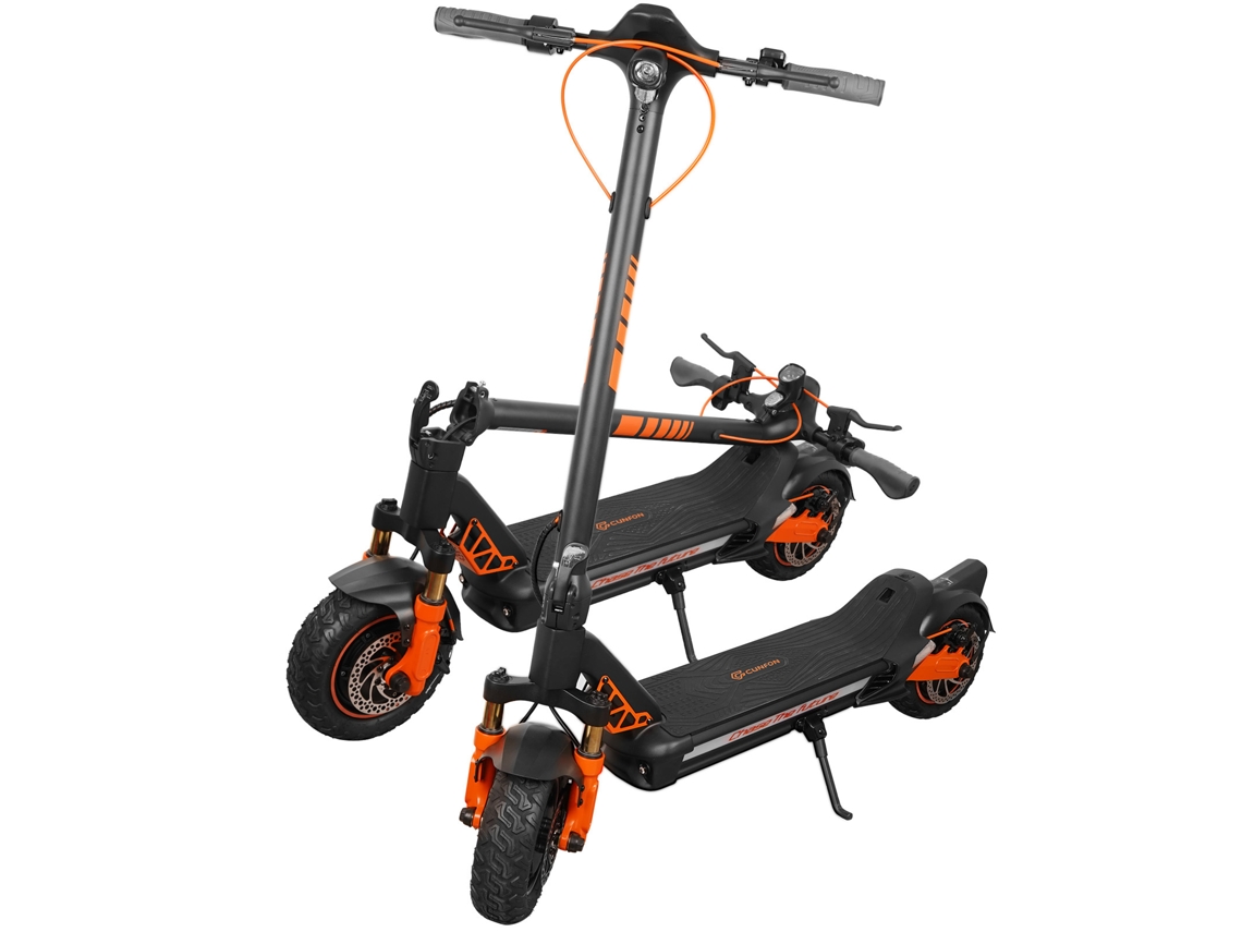 Trotinete Elétrica Cunfon Rz1000 - Autonomia 80km - Motor 2x1600w - Bateria 48v 24ah - 50km/h - Bloqueio Antirroubo Por Impressão Digital