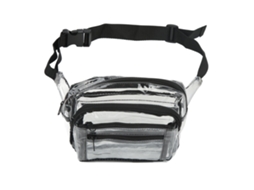 Bolsa de Cintura AQUAFORGE PVC, impermeável, grande capacidade, zíper, transparente, viagem