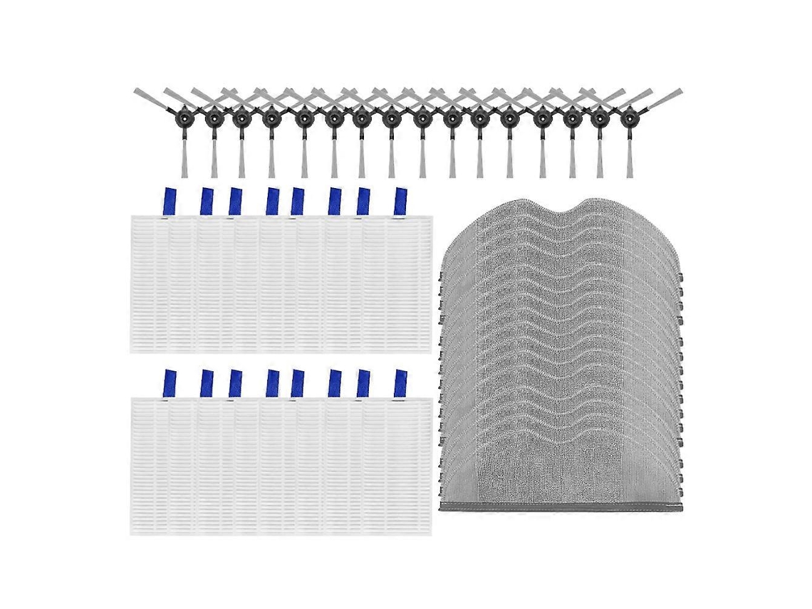 Acessórios De Substituição Para Aspirador Robô E5 / C108: Escova Lateral, Filtro De Pilhas, Pano De Limpeza._ptg
