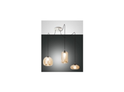 Lustre Pendente Fiona Led em Metal e Vidro Soprado Ambra 3496-47-125 FABAS LUCE