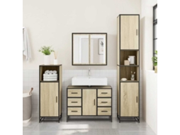 Vidaxl Armário Lavatório Wc 80x33x60 Cm Deriv. Madeira Carvalho Sonoma