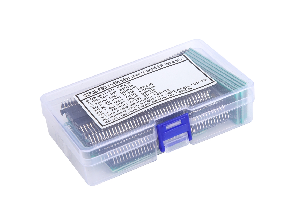 Kit De 100 Placas Pcb Dupla Face De Vários Tamanhos Laxiscreed Para Eletrónica E Prototipagem