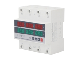 Protector De Sobrecarga E Bajo Voltaje Trifásico Automático Din Rail 63a Ac120-300v