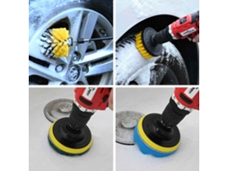 Vidaxl Conjunto De Escovas Para Carro Multicolor Vime Pe