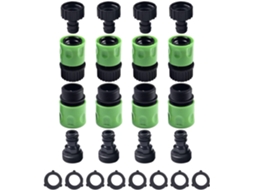 Conjunto De 16 Conectores Plástico Macho/fêmea Para Mangueira Jardim