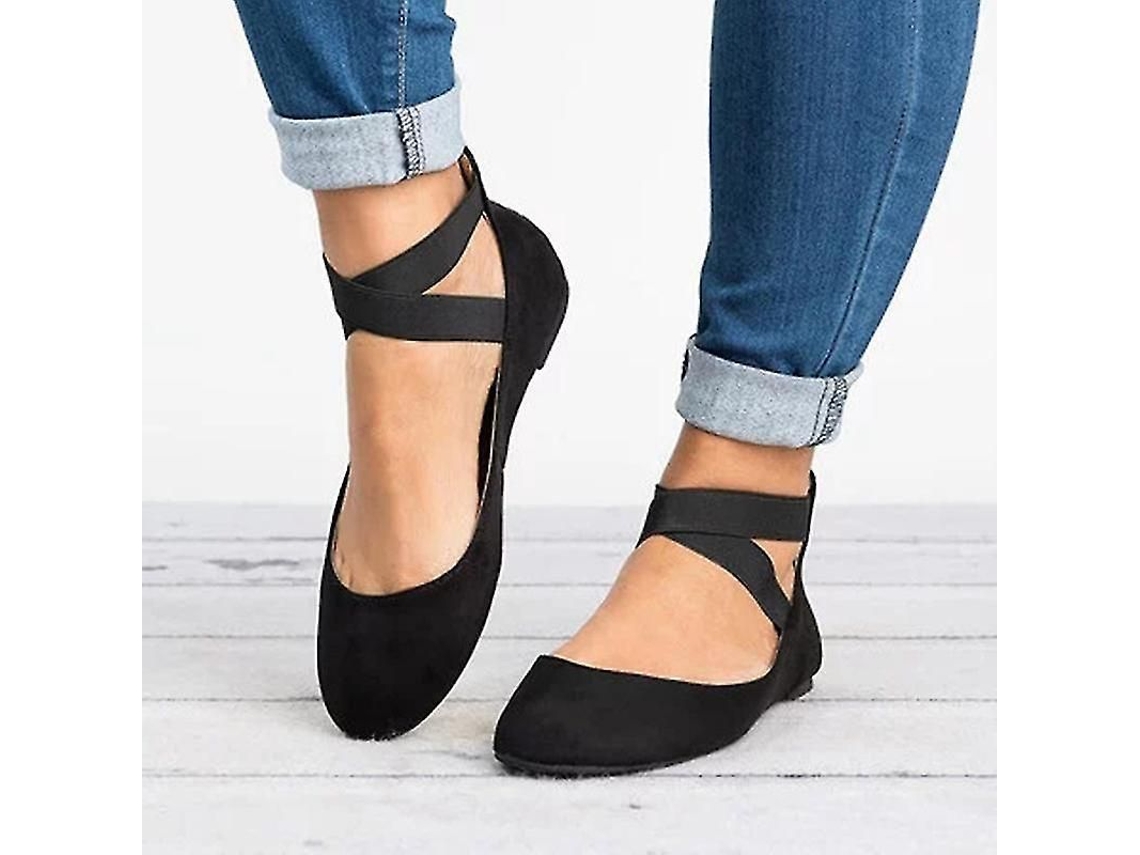 BOTAS Fasst de Mulher com Ponta Redonda, Salto Wedge de 9cm e Material Elástico