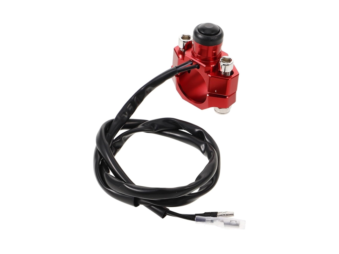 Botão De Partida Multifuncional Em Alumínio Vermelho Para Motocicletas E Bicicletas De Montanha, Fácil De Usar.