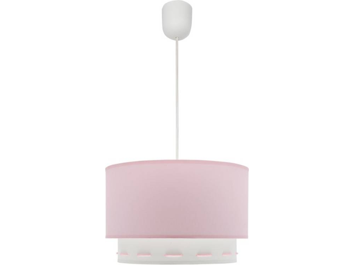 Candeeiro de Teto FABRILAMP Trazos (Rosa - E27 - Máx. 60W - Tecido)