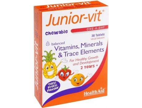 Suplemento Alimentar HEALTH AID Junior Vit (30 comprimidos)