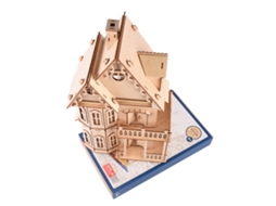 Mali quebra cabeça 3d de Madeira Vila Modelo de Montagem Brinquedo Educativo Presente para Crianças e Adultos