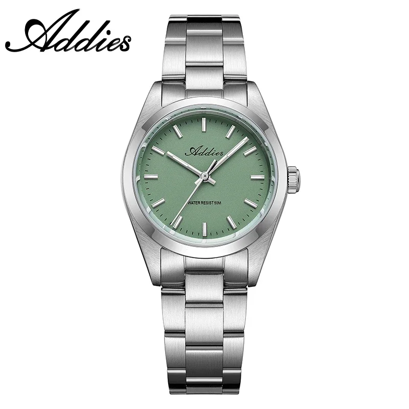Relógio Feminino De Quartzo (verde) – Cristal De Safira, Resistente À Água (50m), Ponteiros Luminosos