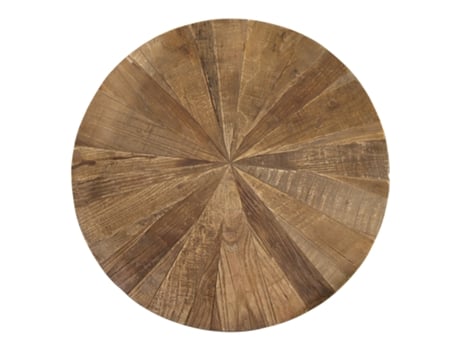 Mesa Auxiliar Geométrica PÄRUMM Sax 60X50X50 Cm com Elmo e Madeira Ferro Reciclada