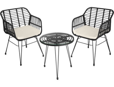 Conjunto de Jardim  Molfetta (Preto - Aço - 64.5x58x86.5 cm)