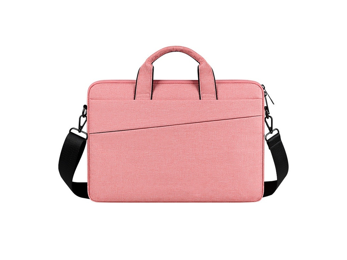 Bolsa Para Computador Portátil 13.3 Polegadas Impermeável Com Interior Macio E Bolso Auxiliar Rosa, Para Uso Diário Elysve
