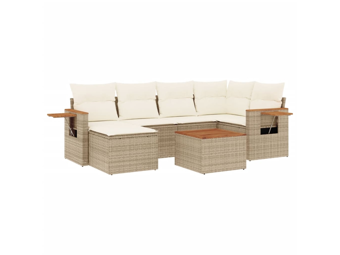 Garden Sofa Set, Garden Sofa Sets Vidaxl Bege Rattan / Vime (n/a)