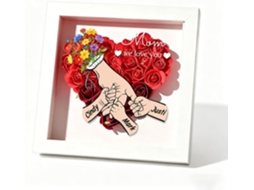 Presente Para O Dia Das Mães, Caixa De Flores Personalizada Em Formato De Coração, Moldura Para Caixa De Caixa