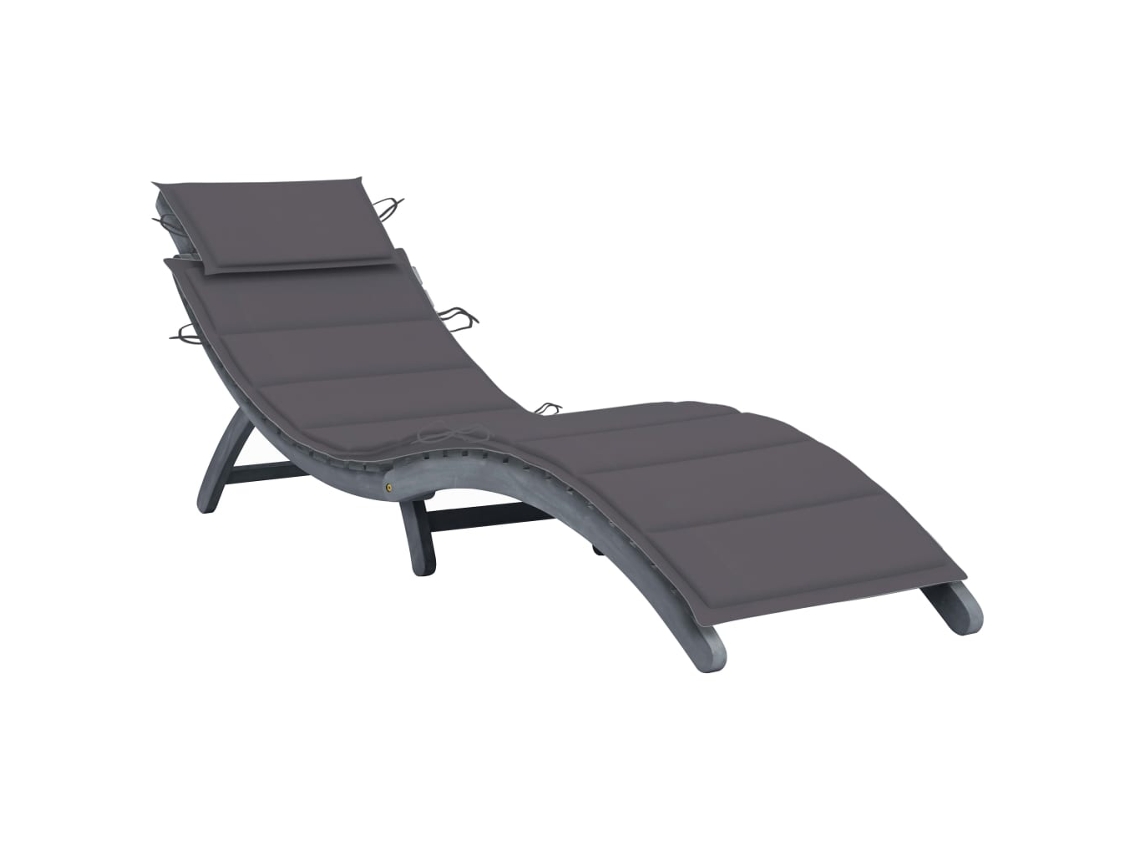 Sun Lounger, Sun Loungers Vidaxl Cinzeto Madeira De Acácia (n/a)