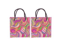 2pcs Bolsas De Papel Para Casa De Boneca 1:12 Bolsas De Compra Simuladas Miniaturas Acessórios Para Coleção
