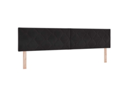 Cabeceira | Painel De Cama Preto 200 Cm Veludo