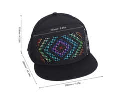 Boné Led Programável Com Controle App Bt 5v 2a