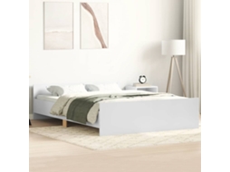 Estrutura De Cama C/ Painéis Cabeceira E Pés 150x200 Cm Branco