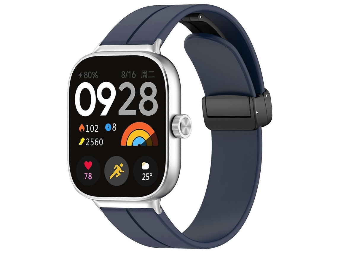 Pulseira De Silicone Para Relógio Xdfind Com Fivela Dobrável Preta E Ranhura Plana