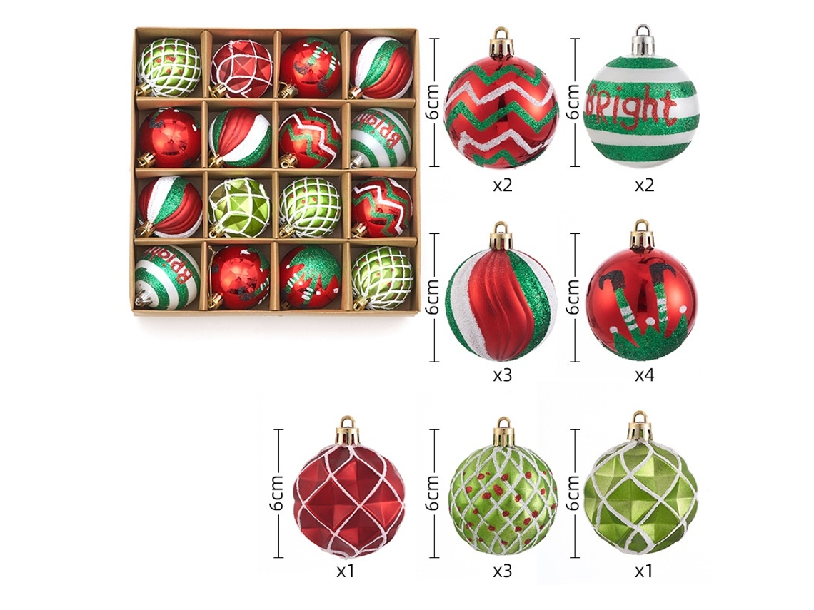 Elysve Bolas De Natal Conjunto 25 Para Árvore E Decoração